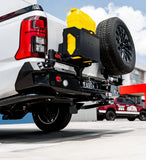 MCC REAR WHEEL CARRIER BAR WITH SINGLE JERRY CAN HOLDER FOR MITSUBISHI TRITON 24-ON