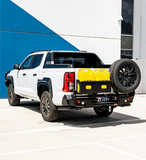 MCC REAR WHEEL CARRIER BAR WITH DUAL JERRY CAN HOLDERS FOR MITSUBISHI TRITON 24-ON