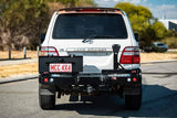 MCC REAR WHEEL CARRIER BAR WITH DUAL JERRY CAN HOLDERS FOR TOYOTA LAND CRUISER 98-07
