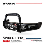 MCC PHOENIX SINGLE BLACK LOOP STEEL BULLBAR FOR TOYOTA LANDCRUISER 22-ON