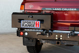 MCC REAR WHEEL CARRIER BAR WITH DUAL JERRY CAN HOLDERS FOR TOYOTA LAND CRUISER 90-98
