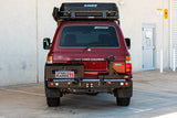 MCC REAR WHEEL CARRIER BAR WITH DUAL JERRY CAN HOLDERS FOR TOYOTA LAND CRUISER 90-98