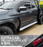 MCC CHROME INSERT SIDESTEP/RAIL KIT TO FIT 50MM BULLBAR FOR ISUZU DMAX 12-19