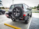 MCC REAR WHEEL CARRIER BAR WITH SINGLE JERRY CAN HOLDER FOR NISSAN PATROL 97-05