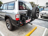 MCC REAR WHEEL CARRIER BAR WITH SINGLE JERRY CAN HOLDER FOR NISSAN PATROL 97-05