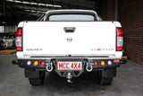 MCC JACK REAR BAR WITH CHROME STEP PLATE & LIGHT PACKAGE FOR NISSAN NAVARA 97-15