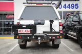 MCC REAR WHEEL CARRIER BAR WITH DUAL JERRY CAN HOLDERS FOR NISSAN NAVARA 97-15