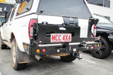 MCC REAR WHEEL CARRIER BAR WITH DUAL JERRY CAN HOLDERS FOR NISSAN NAVARA 97-15