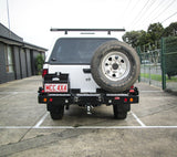 MCC REAR WHEEL CARRIER BAR WITH SINGLE JERRY CAN HOLDER FOR NISSAN NAVARA 97-15