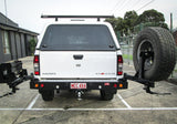 MCC REAR WHEEL CARRIER BAR WITH SINGLE JERRY CAN HOLDER FOR NISSAN NAVARA 97-15