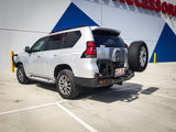 MCC REAR WHEEL CARRIER BAR WITH DUAL JERRY CAN HOLDERS FOR TOYOTA PRADO 09-17