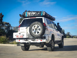 MCC REAR WHEEL CARRIER BAR WITH DUAL JERRY CAN HOLDERS FOR TOYOTA PRADO 02-09
