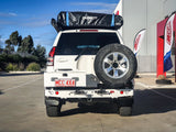 MCC REAR WHEEL CARRIER BAR WITH DUAL JERRY CAN HOLDERS FOR TOYOTA PRADO 02-09