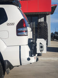 MCC REAR WHEEL CARRIER BAR WITH DUAL JERRY CAN HOLDERS FOR TOYOTA PRADO 02-09