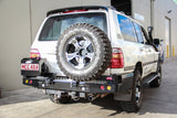 MCC REAR WHEEL CARRIER BAR WITH SINGLE JERRY CAN HOLDER FOR TOYOTA LAND CRUISER 98-07