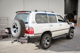 MCC REAR WHEEL CARRIER BAR WITH DUAL REAR WHEEL HOLDERS FOR TOYOTA LAND CRUISER 98-07