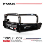 MCC PHOENIX TRIPLE LOOP STEEL BULLBAR FOR MITSUBISHI TRITON 24-ON