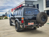 MCC REAR WHEEL CARRIER BAR WITH SINGLE JERRY CAN HOLDER FOR TOYOTA LAND CRUISER 90-98