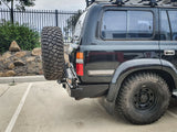 MCC REAR WHEEL CARRIER BAR WITH SINGLE JERRY CAN HOLDER FOR TOYOTA LAND CRUISER 90-98