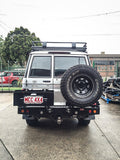 MCC REAR WHEEL CARRIER BAR WITH SINGLE JERRY CAN HOLDER FOR TOYOTA LAND CRUISER 84-07
