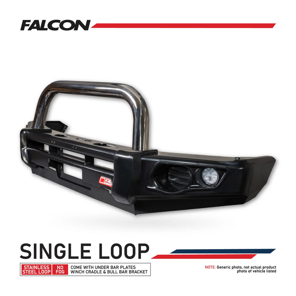 MCC FALCON STAINLESS LOOP BULLBAR WITHOUT FOG LIGHTS FOR GREAT WALL CANNON 25-ON