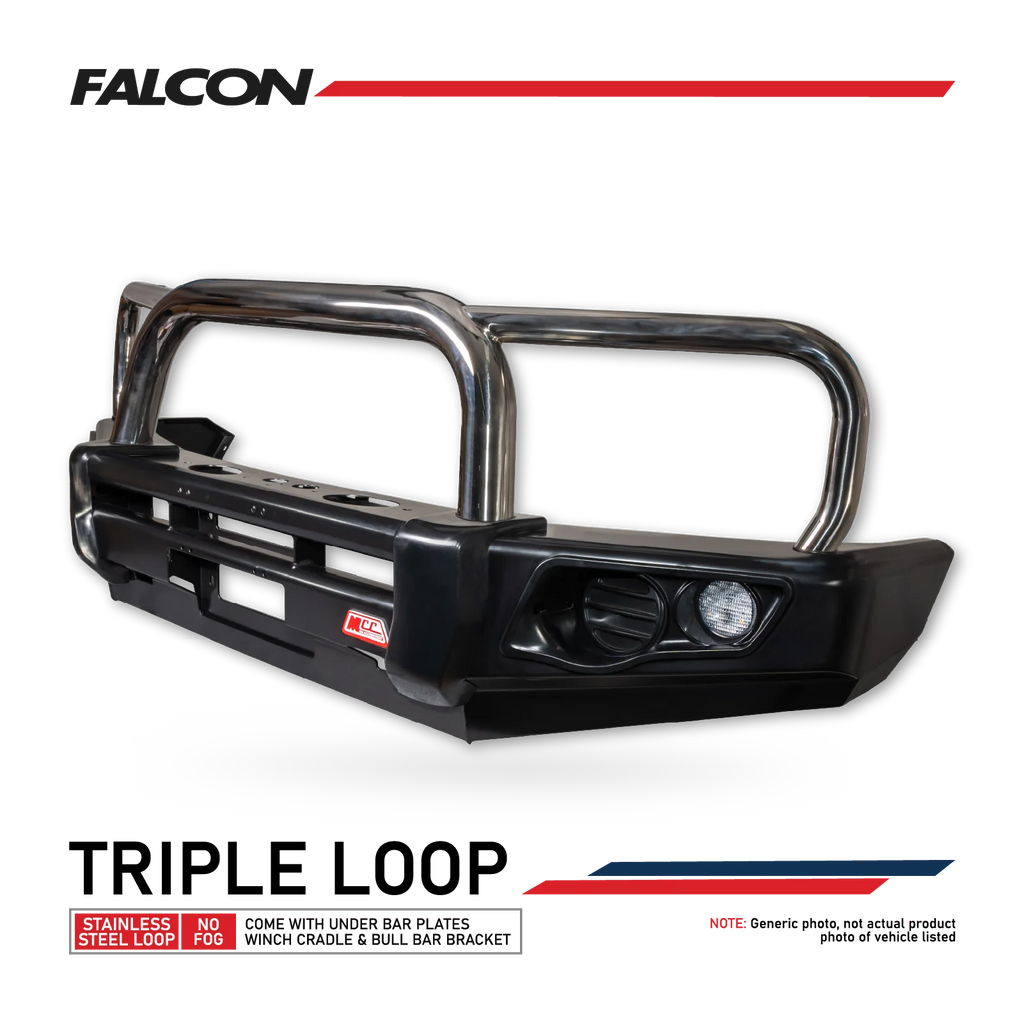 MCC FALCON TRIPLE LOOP BULLBAR WITHOUT FOG LIGHTS FOR LDV T60 18-ON
