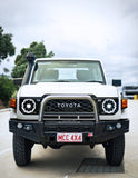 MCC FALCON STAINLESS LOOP BULLBAR WITH FOG LIGHTS FOR TOYOTA LANDCRUISER 24-ON