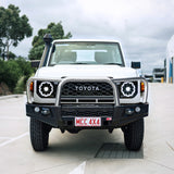 MCC FALCON TRIPLE LOOP BULLBAR WITH FOG LIGHTS FOR TOYOTA LANDCRUISER 24-ON