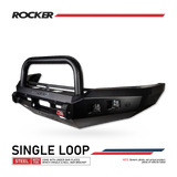 MCC ROCKER SINGLE LOOP SAND BLACK BULLBAR FOR NISSAN NAVARA 21-ON