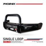 MCC PHOENIX SINGLE BLACK LOOP STEEL BULLBAR FOR GREAT WALL CANNON 25-ON