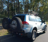 MCC REAR WHEEL CARRIER BAR WITH DUAL REAR WHEEL HOLDERS FOR MITSUBISHI CHALLENGER 08-16