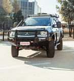 MCC BLACK SIDESTEP/RAIL KIT TO FIT 60MM BULLBAR FOR MITSUBISHI TRITON 06-15