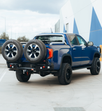 MCC REAR WHEEL CARRIER BAR WITH DUAL REAR WHEEL HOLDERS FOR VOLKSWAGEN AMAROK 23-ON