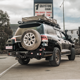 MCC REAR WHEEL CARRIER BAR WITH SINGLE JERRY CAN HOLDER FOR TOYOTA LAND CRUISER 15-20