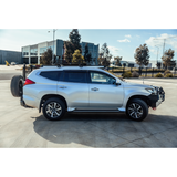 MCC REAR WHEEL CARRIER BAR WITH DUAL JERRY CAN HOLDERS FOR MITSUBISHI PAJERO SPORT 15-20