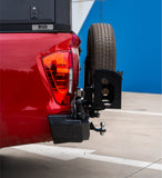 MCC REAR WHEEL CARRIER BAR WITH DUAL JERRY CAN HOLDERS FOR NISSAN NAVARA 15-20