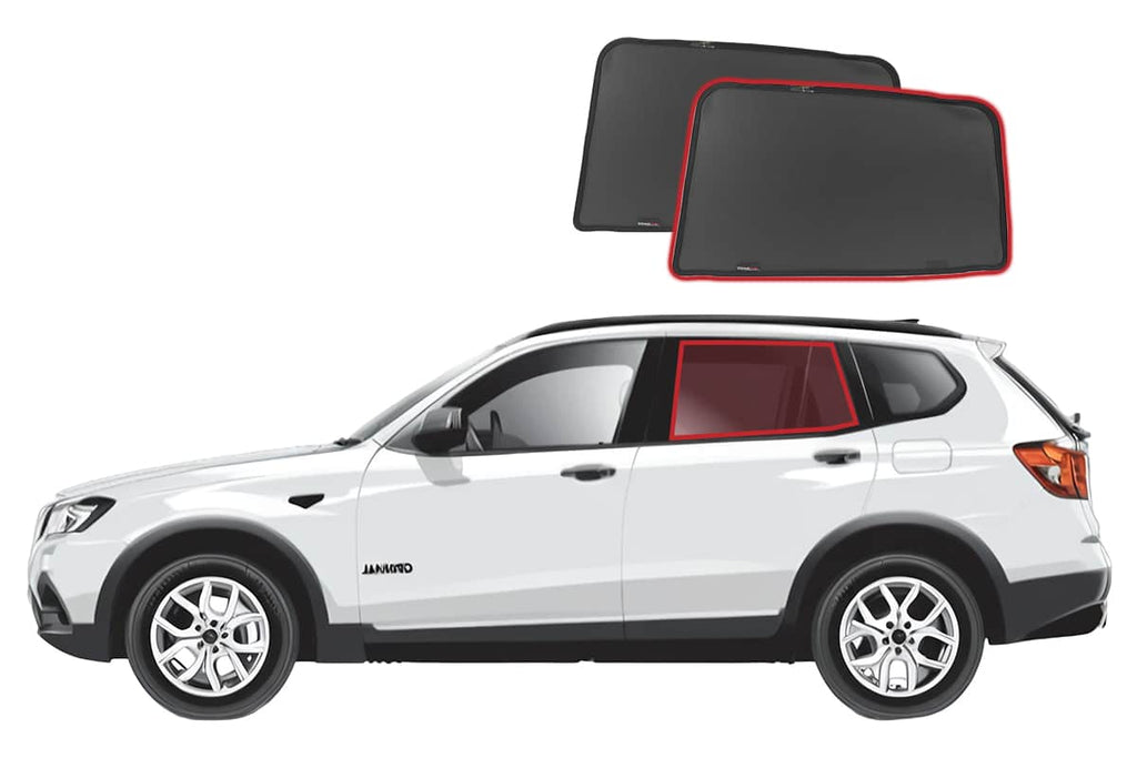 BMW X3 2ND GENERATION CAR REAR WINDOW SHADES (F25; 2011-2017)