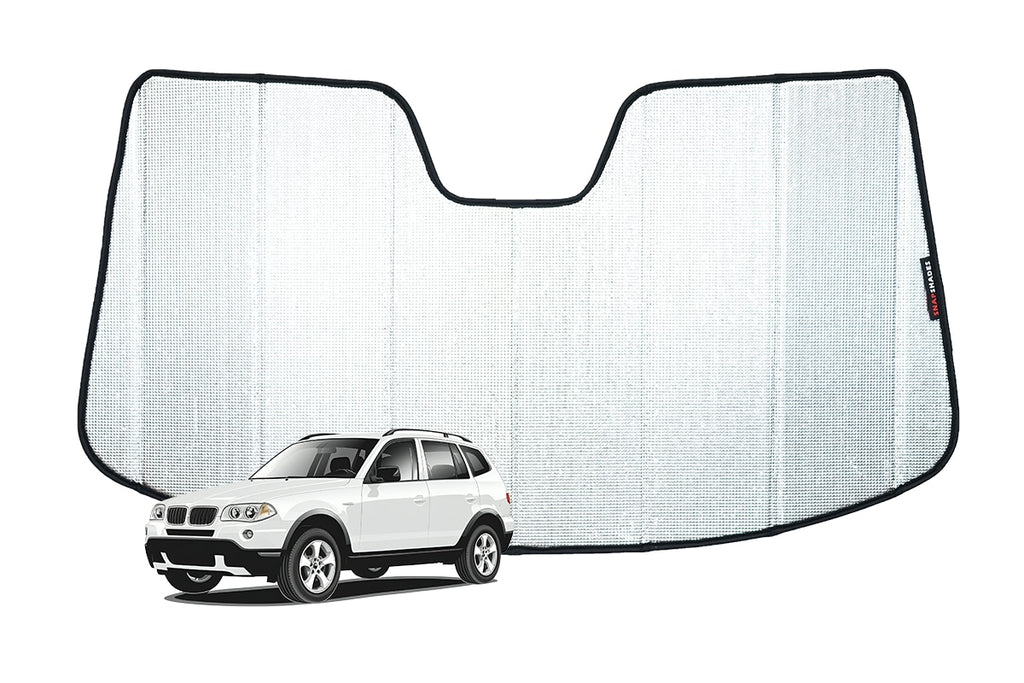 BMW X3 1ST GENERATION FRONT WINDSCREEN SUN SHADE (E83; 2003-2010)