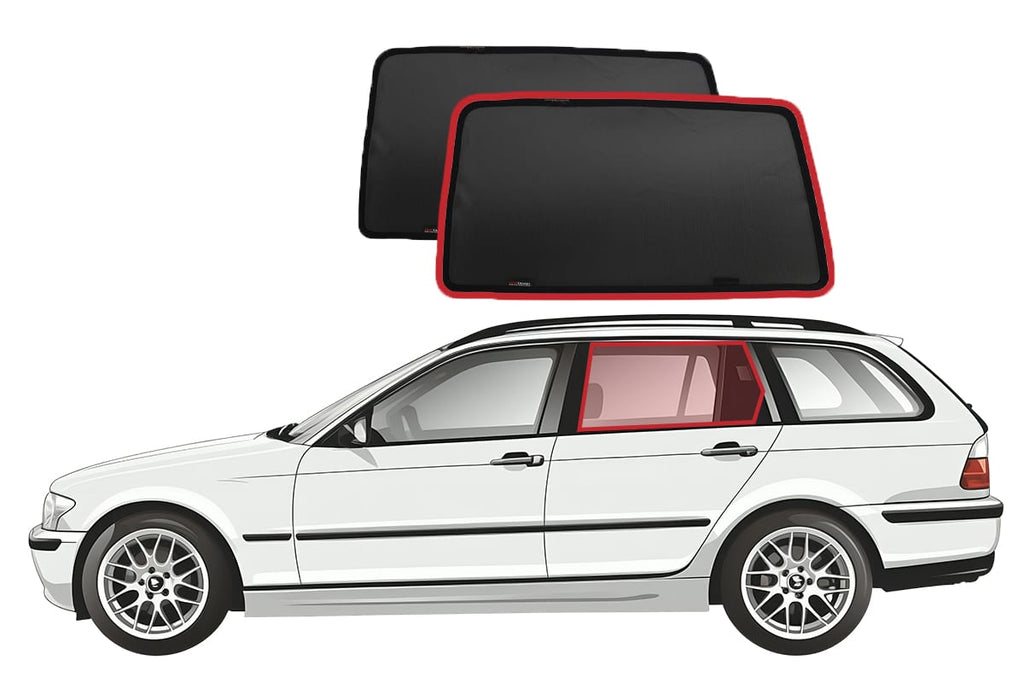 BMW 3 SERIES WAGON 4TH GENERATION CAR REAR WINDOW SHADES (E46/3; 1997-2006)