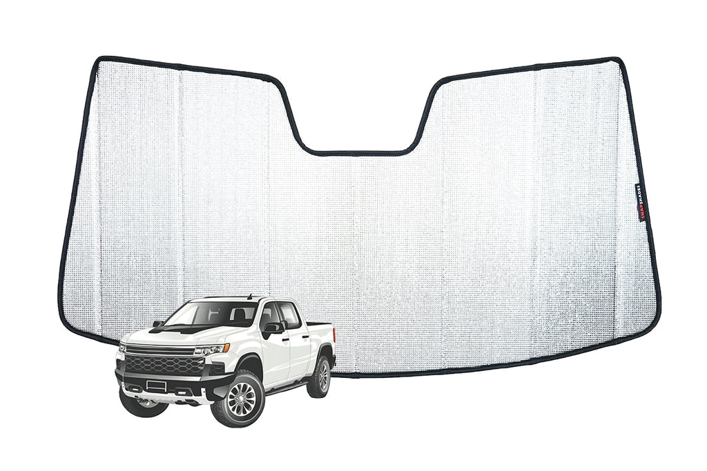 CHEVROLET SILVERADO 1500/2500/3500 4TH GENERATION | GMC SIERRA 1500/2500/3500 5TH GENERATION FRONT WINDSCREEN SUN SHADE (GMT T1XX; 2019-ON)