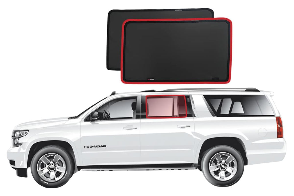 CHEVROLET SUBURBAN | GMC YUKON XL | CADILLAC ESCALADE ESV 4TH GEN CAR REAR WINDOW SHADES (GMT K2YC/G/K2XL; 2015-2020)