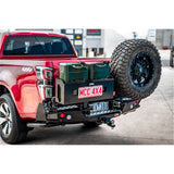 MCC REAR WHEEL CARRIER BAR WITH DUAL JERRY CAN HOLDERS FOR ISUZU DMAX 20-ON