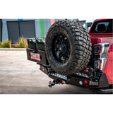 MCC REAR WHEEL CARRIER BAR WITH DUAL JERRY CAN HOLDERS FOR ISUZU DMAX 20-ON