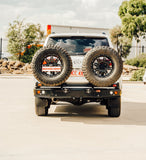 MCC REAR WHEEL CARRIER BAR WITH DUAL REAR WHEEL HOLDERS FOR TOYOTA LAND CRUISER 22-ON
