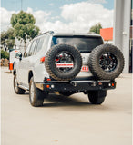 MCC REAR WHEEL CARRIER BAR WITH DUAL REAR WHEEL HOLDERS FOR TOYOTA LAND CRUISER 22-ON