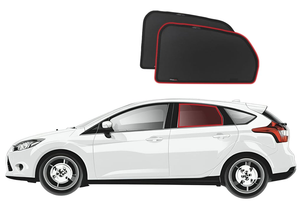 FORD FOCUS HATCHBACK 3RD GENERATION CAR REAR WINDOW SHADES (2011-2018)