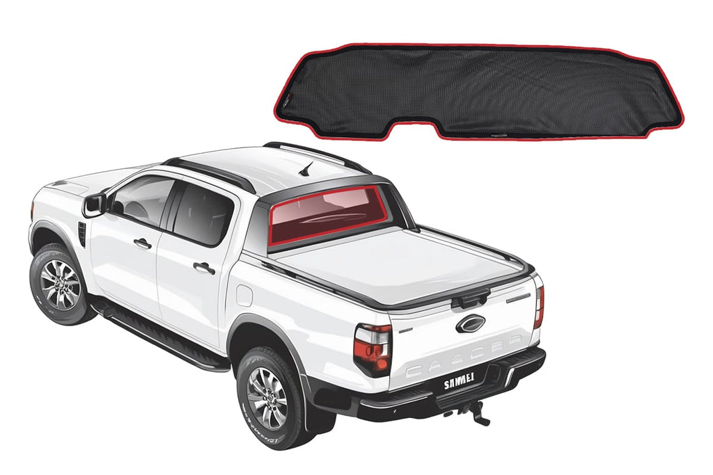 FORD RANGER 4TH GENERATION | VOLKSWAGEN AMAROK 2ND GENERATION REAR WINDSCREEN SHADE (P703; 2022-ON)