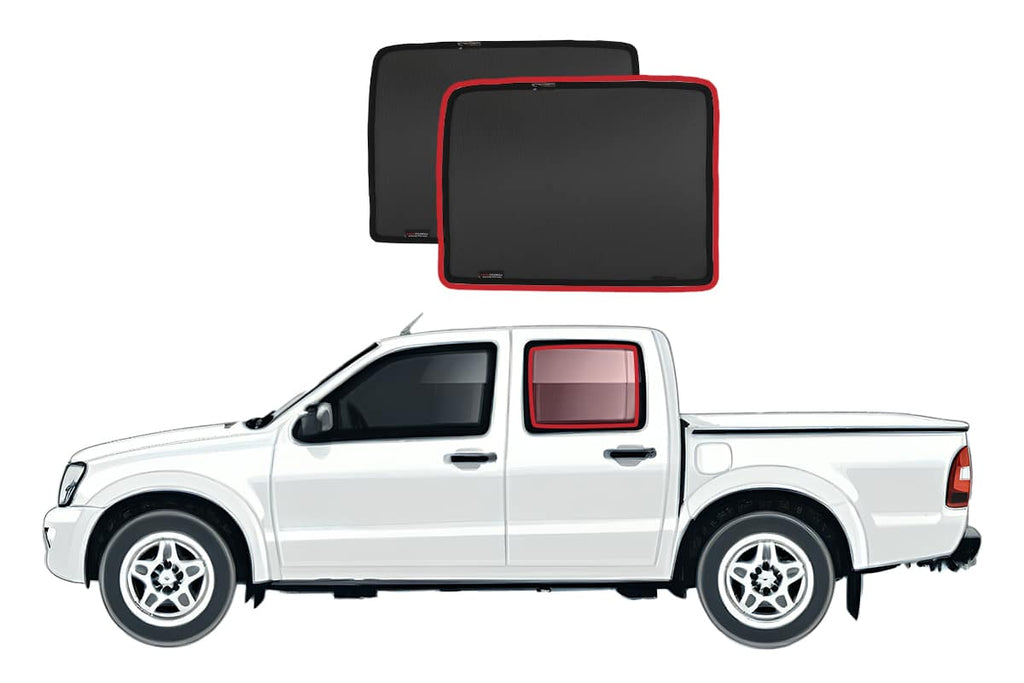 HOLDEN RODEO 3RD GENERATION | ISUZU D-MAX 1ST GENERATION | HOLDEN/CHEVROLET COLORADO | GMC CANYON CREW CAB CAR REAR WINDOW SHADES (RA/RC; 2003-2012)
