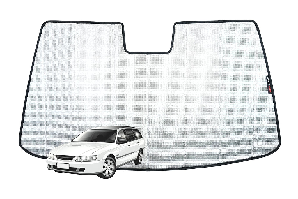 HOLDEN COMMODORE/CALAIS SEDAN/WAGON/UTE | HSV CLUBSPORT/GTS/SENATOR/MALOO 3RD GENERATION FRONT WINDSCREEN SUN SHADE (VT/VX/VY/VZ; 1997-2007)