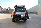 MCC REAR WHEEL CARRIER BAR WITH DUAL JERRY CAN HOLDERS FOR TOYOTA LAND CRUISER 07-21